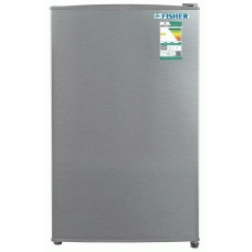 Fisher Mini Bar Refrigerator Internal Freezer Singel Door De Frost 3.2 Cu.Ft 92 Liter For Offices And Bedrooms Steel